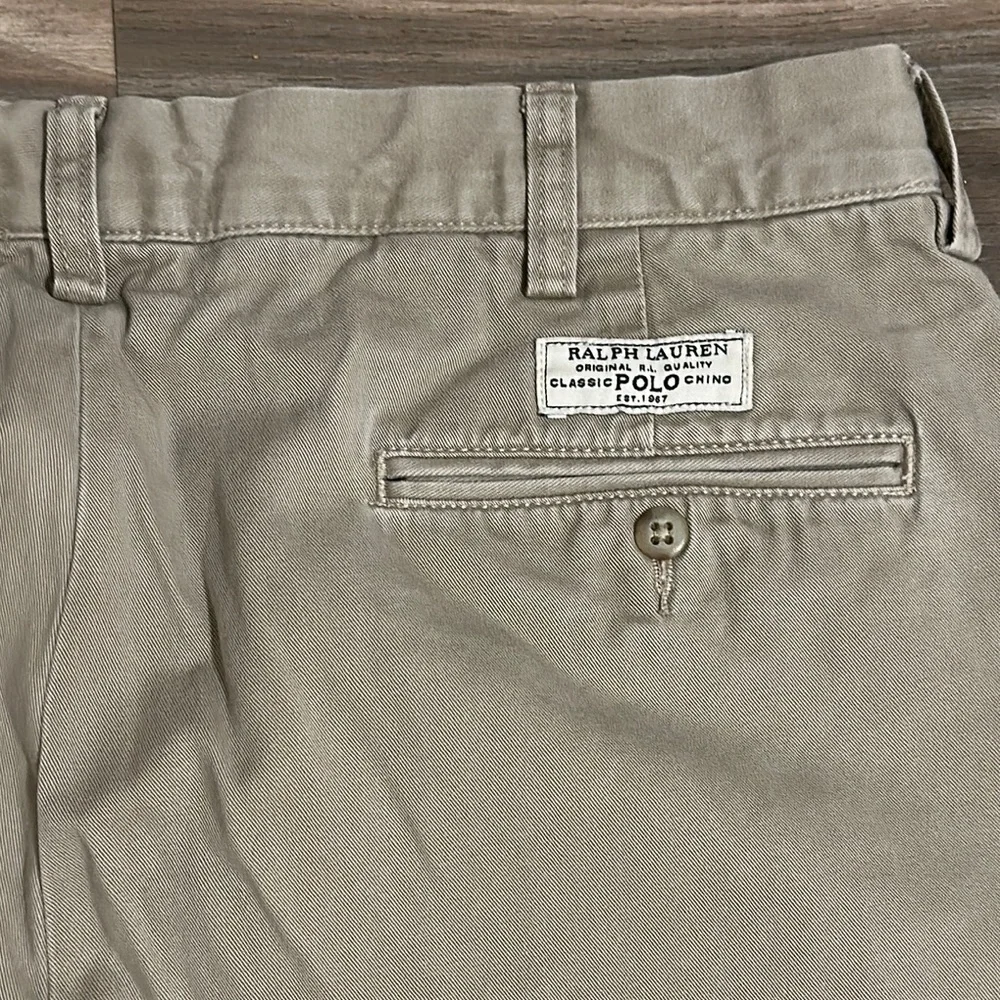 Polo Ralph Lauren Hammond Pants Mens Size 36x32 Straight Leg Khaki VINTAGE